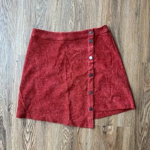Scarlet corduroy skirt